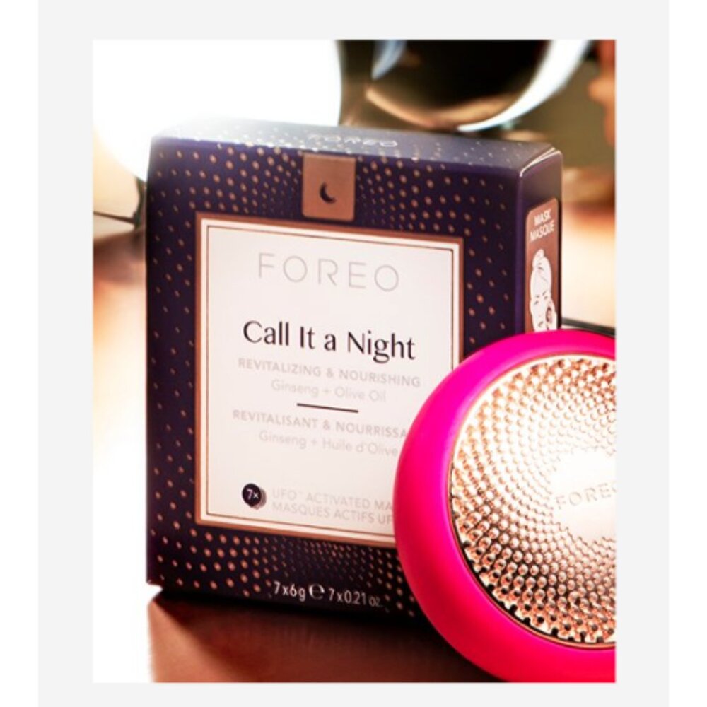 🔥3/$30 NIB FOREO Call it a Night UFO Sheet Masks Set Replenishing Box of 7 - Picture 9 of 9